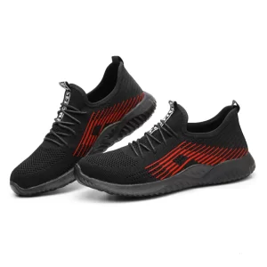 Flyknit breathable safety shoes