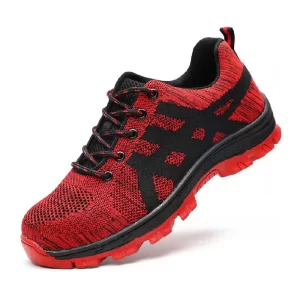 Steel toe woven safety shoes